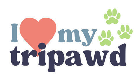 I LOVE MY TRIPAWD Sticker
