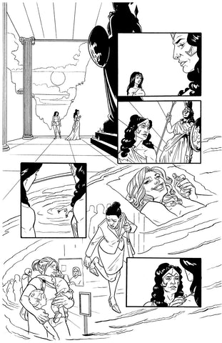 WONDER WOMAN BLACK & GOLD #3 Page 2 - ORIGINAL COMIC PAGE