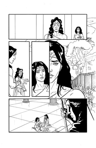 WONDER WOMAN BLACK & GOLD #3 Page 3 - ORIGINAL COMIC PAGE