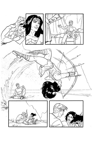 WONDER WOMAN BLACK & GOLD #3 Page 4 - ORIGINAL COMIC PAGE