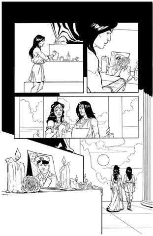 WONDER WOMAN BLACK & GOLD #3 Page 8 - ORIGINAL COMIC PAGE
